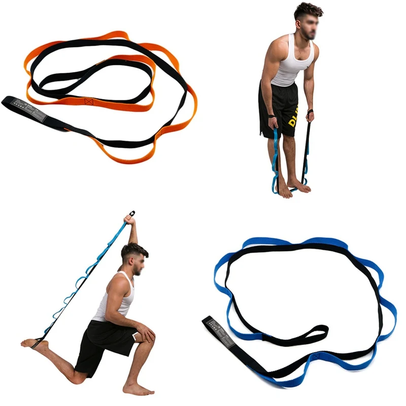 Спортзал фитнесс Йога тренировочный пояс упражнения растягивающийся ремень экспандер для йоги петли талии упражнения на ногах
