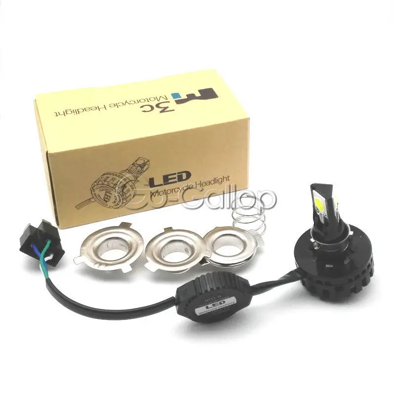 

H4 Black COB LED Bulb Headlight For Honda Shadow Spirit VT700 VT750 VT1100 VTX 1300 GL1500/Kawasaki VN 900 1500 1600 Classic