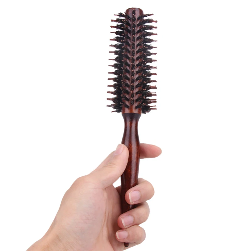 

Hair Salon Styling Temperature Color Change Radial Round Hairdressing Barrel Curler Brushes Comb Professional