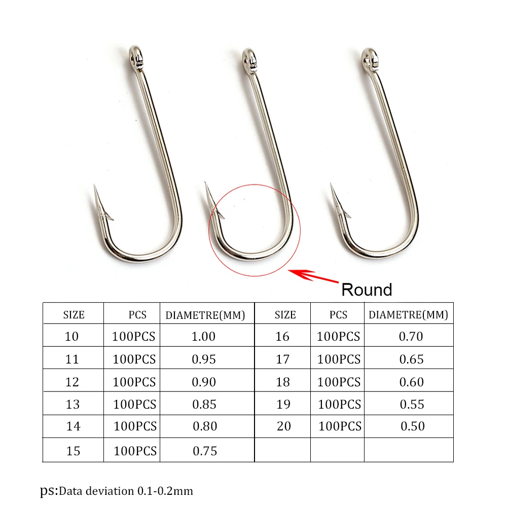 BENT SEA ROUND HOOK 2335 High Carbon Steel Fishing Hooks 100pcs 10-20# Carp Fishing Accessories Soft Lure Jig Head Fishhook Set BENT SEA ROUND HOOK 2335 High Carbon Steel Fishing Hooks 100pcs 10-20# Carp Fishing Accessories Soft Lure Jig Head Fishhook Set