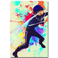 Noragami Аниме Искусства Шелковой Ткани Печати Плакатов 13x20 дюймов Yato Yukine Hiyori Ики Картины для Гостиной Настенные Декор Подарок 010