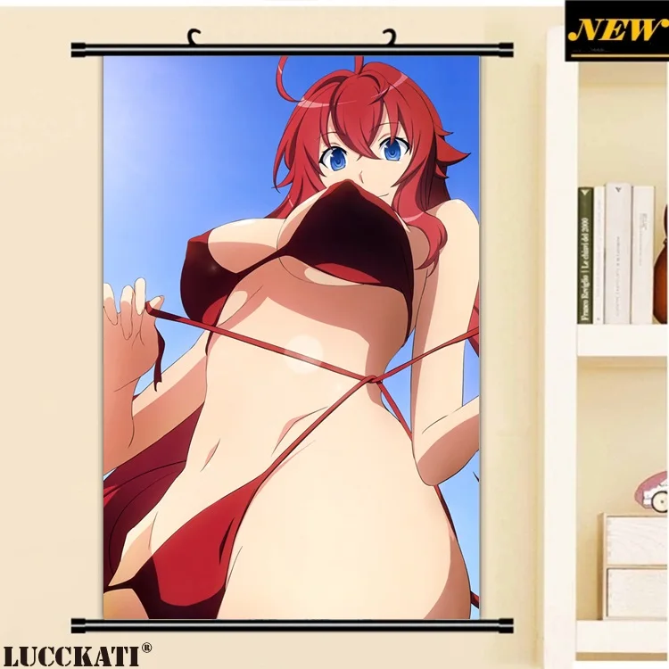 40X60 см старшеклассница DxD соски сексуальные лоли каплей мультфильм аниме Настенная картина Фреска прокрутка холст живопись плакат