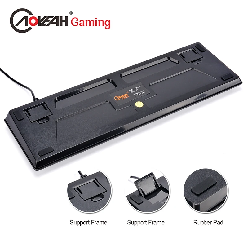 AOYEAH USB Проводная Механическая RGB игровая эргономичная мультимедийная клавиатура