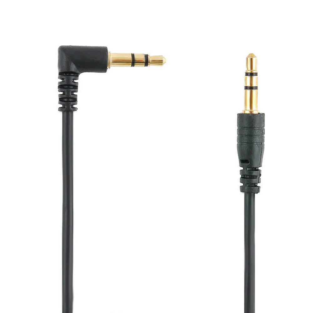 3,5 мм Мужской Aux кабель l-образный прямоугольный автомобильный аудио разъем для наушников черный