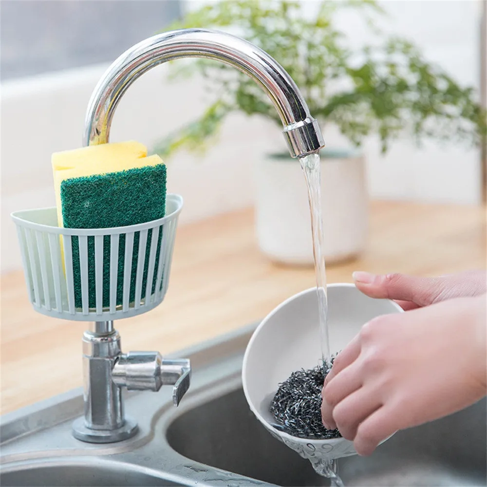 

Sink Shelf Soap Sponge Drain Rack Bathroom Holder Kitchen Storage Suction Cup Kitchen Organizer Sink kitchen Accessories Wash