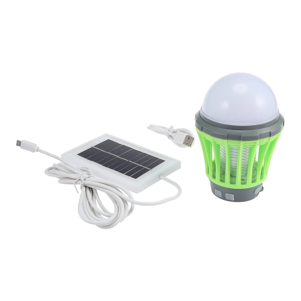 

LightMe 2-In-1 Portable Electronics Mosquito Killer Lamp Solar Power Camping Light Multi-Purpose Garden LED Bulb Pest Repellents