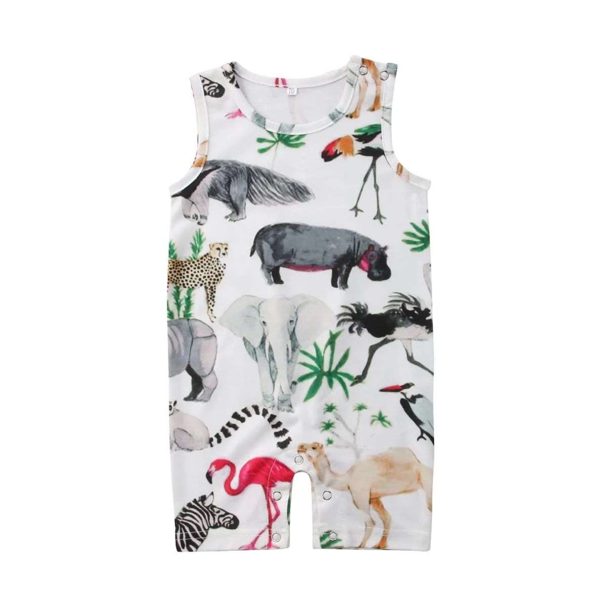 

Pudcoco Newborn Infant Baby Girl Boy Animal Flower Print Romper Jumpsuit Sunsuit Clothes