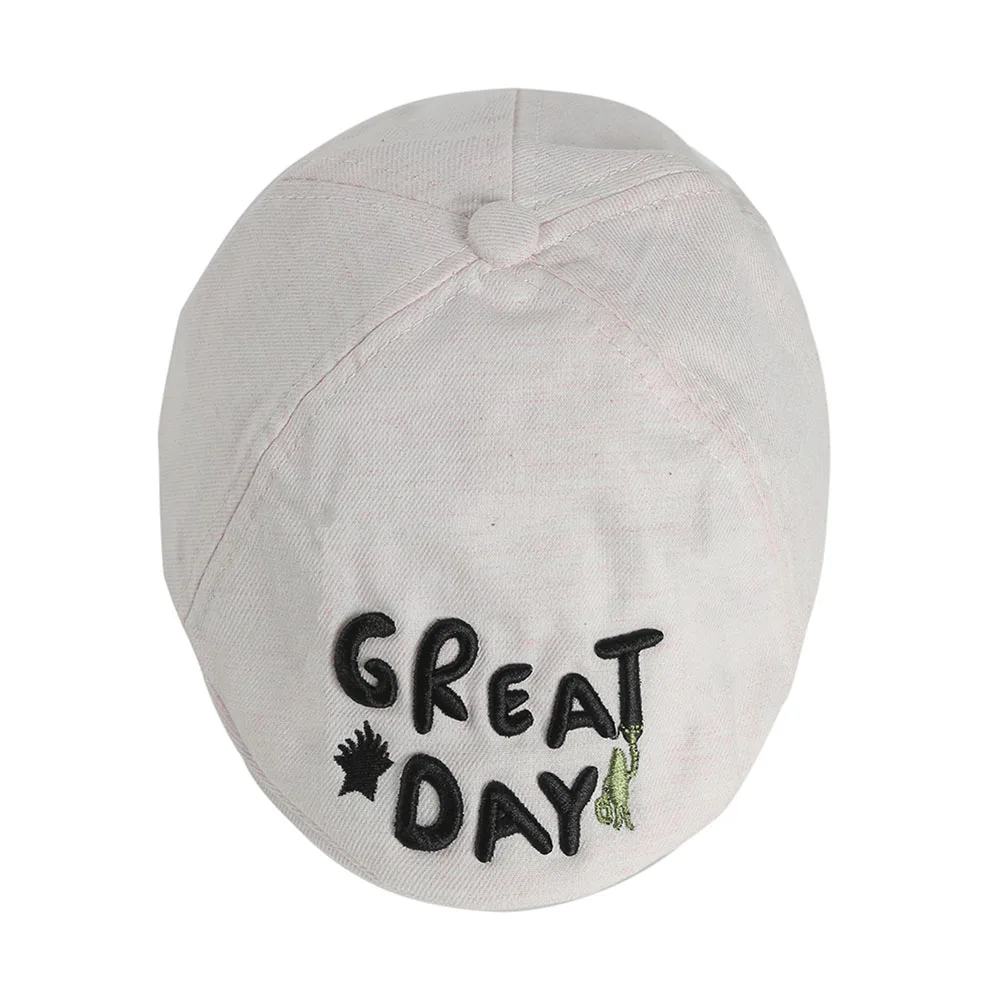 Детская шапка, шапка, берет с буквенным принтом, Модные дышащие Повседневные Вечерние IK88 - Цвет: Белый