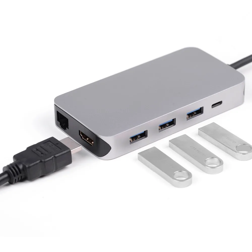 Type C to HDMI+RJ45+USBX4+PD 05