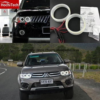 

HochiTech Ultra bright SMD white LED angel eyes halo ring kit DRL for Mitsubishi Challenger Montero Sport 2008-2016