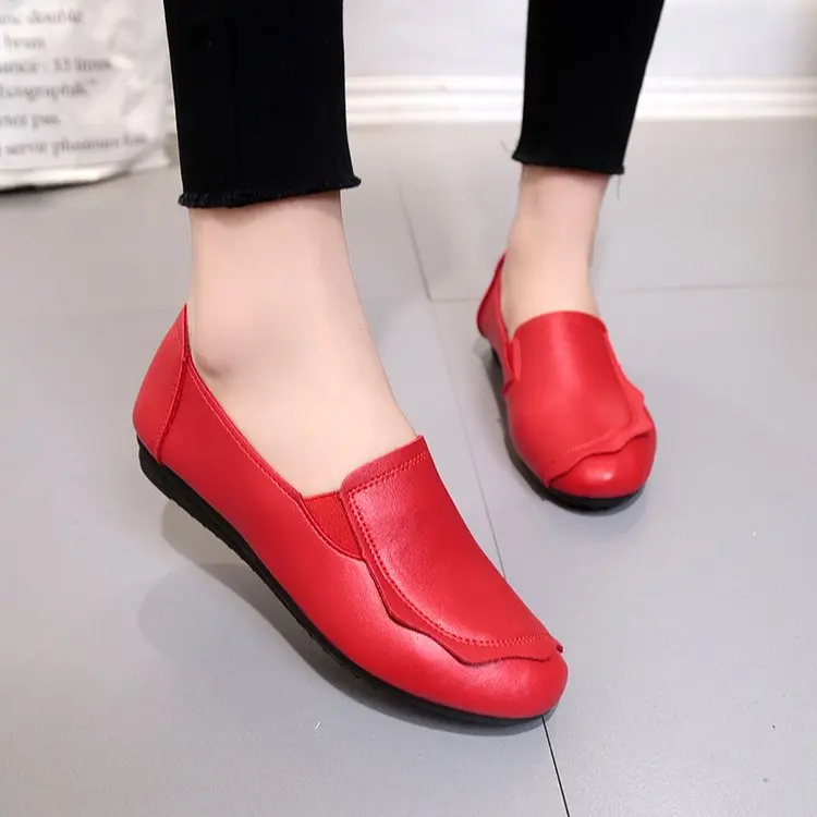 18 Soft Women Shoes Flats Moccasins Slip on Loafers Genuine Leather Ballet Shoes Fashion Casual Ladies Shoes Footwear E003 7 18 Soft Women Shoes Flats Moccasins Slip on Loafers Genuine Leather Ballet Shoes Fashion Casual Ladies Shoes Footwear E003 7