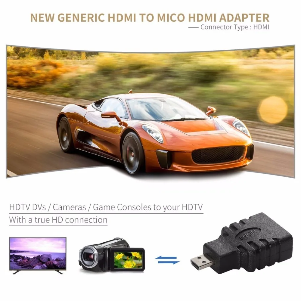 1 шт. новейшая акция HDMI женский к Micro HDMI мужской F/M конвертер адаптер разъем HD тв камера