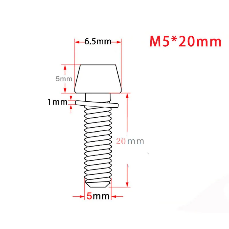 4 шт./лот шток руля велосипеда M5/M6 велосипедный винт для руля болт из алюминиевого сплава фиксированная передача MTB Аксессуары для велосипеда