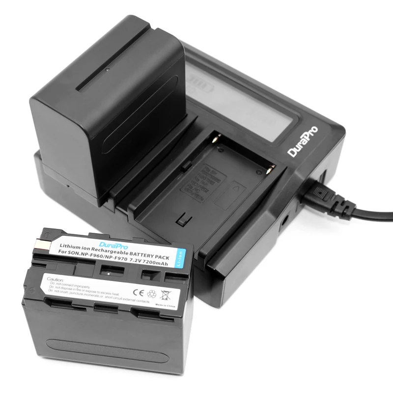 

2pcs NP-F960 NP-F970 NP F960 F970 7.2V 7200mAh Replacement Battery+ LCD Quick Charger for SONY HVR-HD1000 HVR-HD1000E HVR-V1J