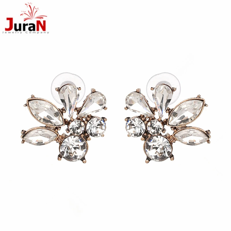 

JURAN 2018 New earrings crystal earrings for women jewelry pendantes christmas drop Rhinestone earrings wholesale