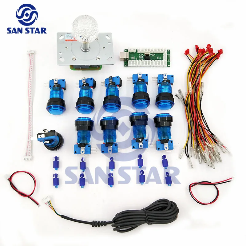 

single player LED Arcade Controller illuminated Joystick illuminated Arcade Button with Mcroswitches