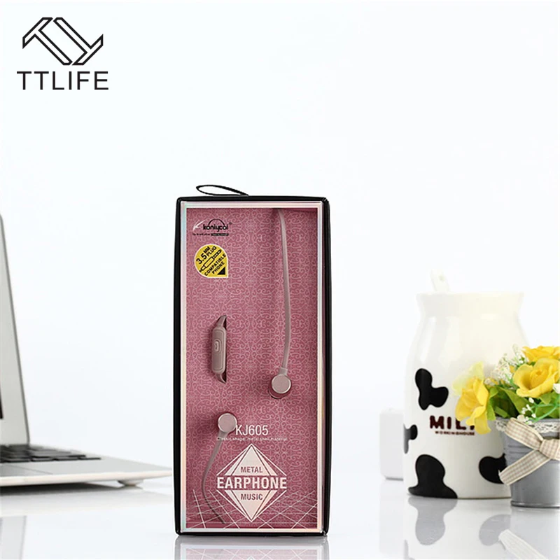 Оригинальный TTLIFE проводной спортивные наушники 605 HIFI стерео Super Bass Наушники