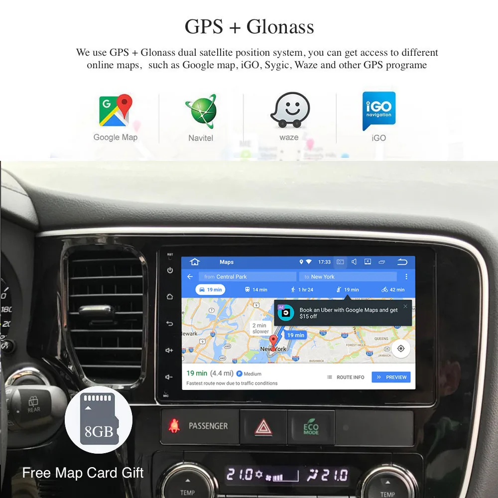 Perfect Android 9.0 Car Radio 2 Din GPS Navi for Mitsubishi outlander 2013 2014 2015 2018 PX6 DSP IPS Screen 4Gb+64Gb 6-Core RDS WIFI BT 2