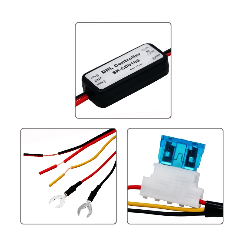 Car LED Daytime Running Light DRL Controller Auto Relay Harness Dimmer On/Off 12-18V car accessories Car LED Daytime Running Light DRL Controller Auto Relay Harness Dimmer On/Off 12-18V car accessories