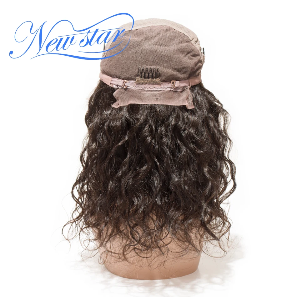 Бразильский бесклеевой полный парик шнурка естественная волна новые Звездные волосы 130% плотность девственные человеческие волосы отбеленные узлы с волосами младенца парик шнурка
