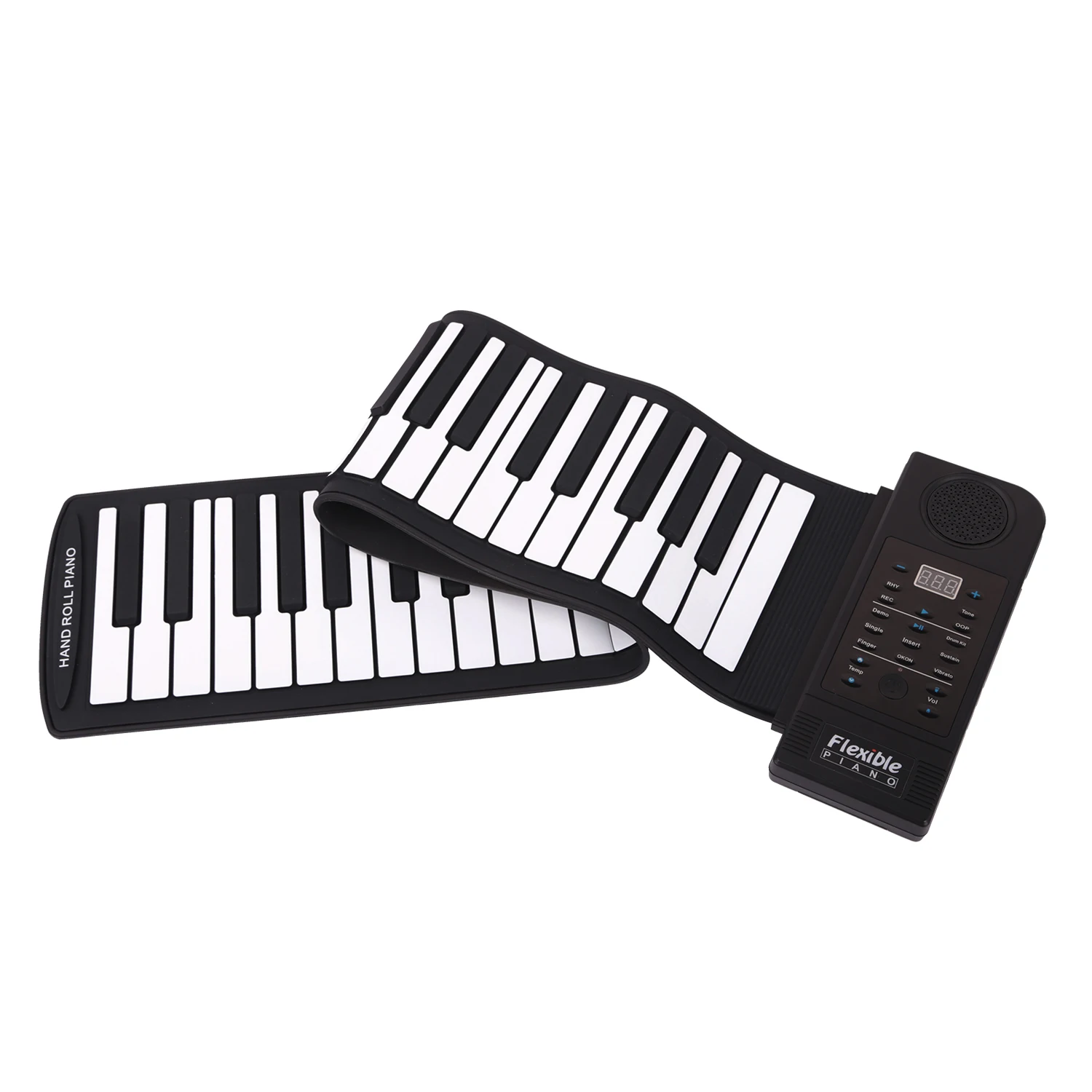 SEWS-Гибкое пианино 61 клавиша электропианино клавиатура кремниевое рулонное пианино функция поддержки USB порт с громким динамиком(US plu