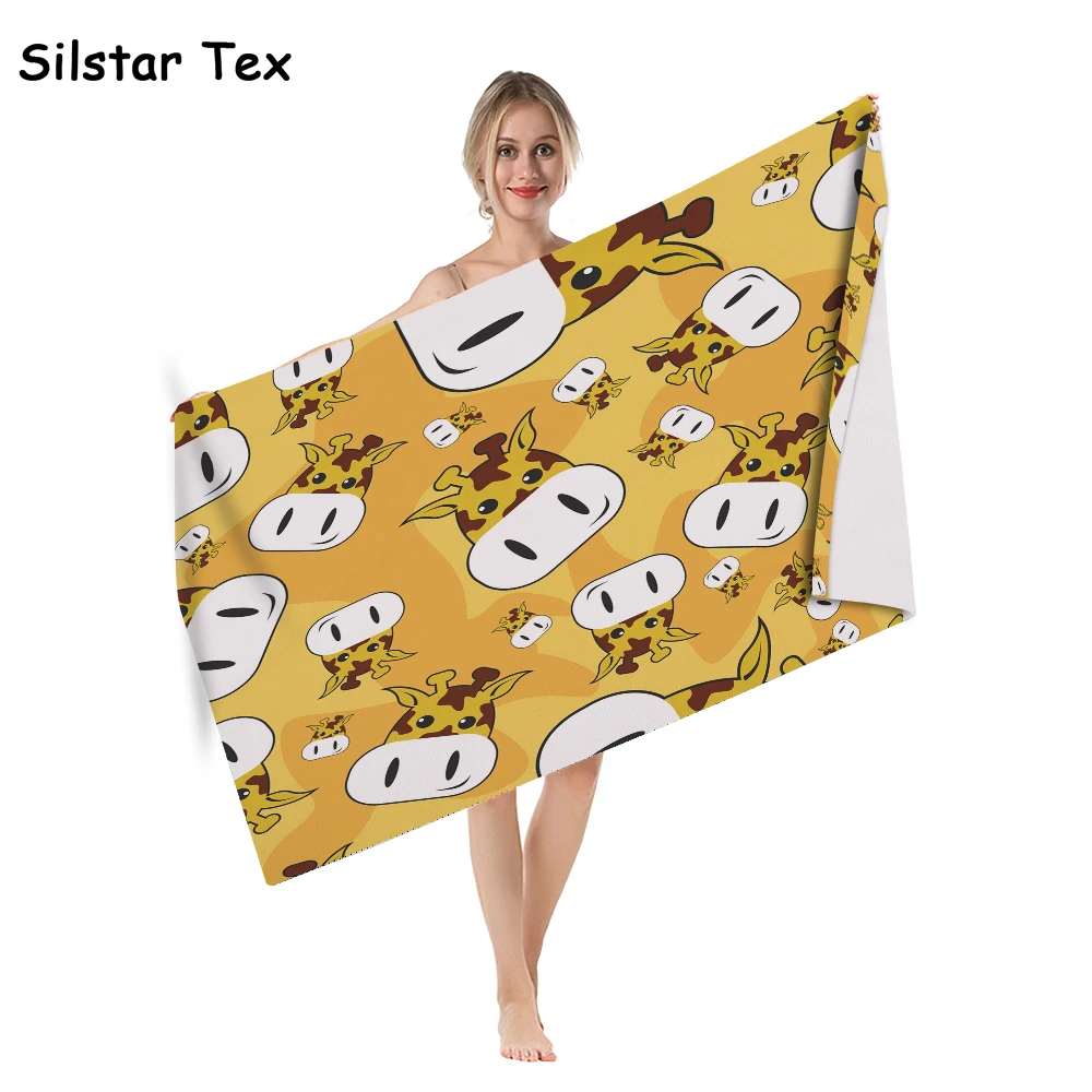 Silstar Tex желтое банное полотенце для ванной комнаты из микрофибры с мультяшным