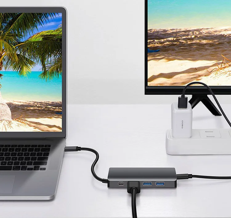 Док станция USB Type C для Macbook на HDMI Mini DP 4K RJ45 Ethernet 3 0 аудио 5 мм док зарядки