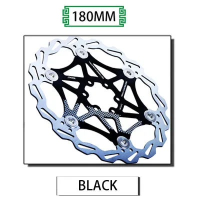 VXM велосипедный тормоз 160 мм/180 мм/203 мм Дисковый Тормоз MTB DH дисковые роторы гидрические тормозные колодки поплавок многоцветный ТОРМОЗНЫЕ КОЛОДКИ ЗАПЧАСТИ для велосипеда - Цвет: 180MM Black