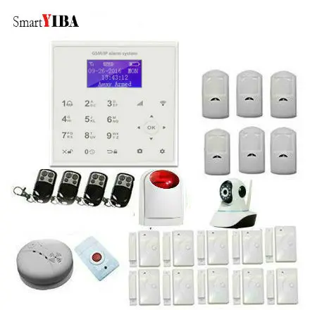 

SmartYIBA WIFI GSM Alarm System Security Burglar Door Sensor Alarm With IP Camera Smart Home Intelligent Alarm Kits