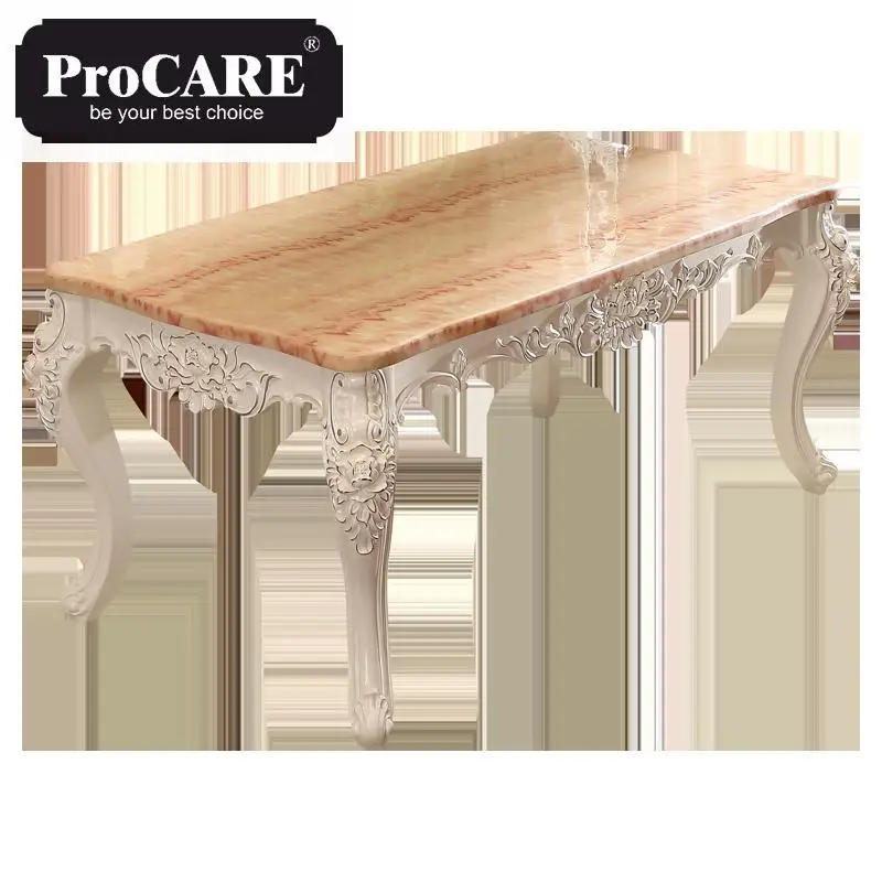 French New Design Dinning Room Furniture marble table wooden carving dinning table sets