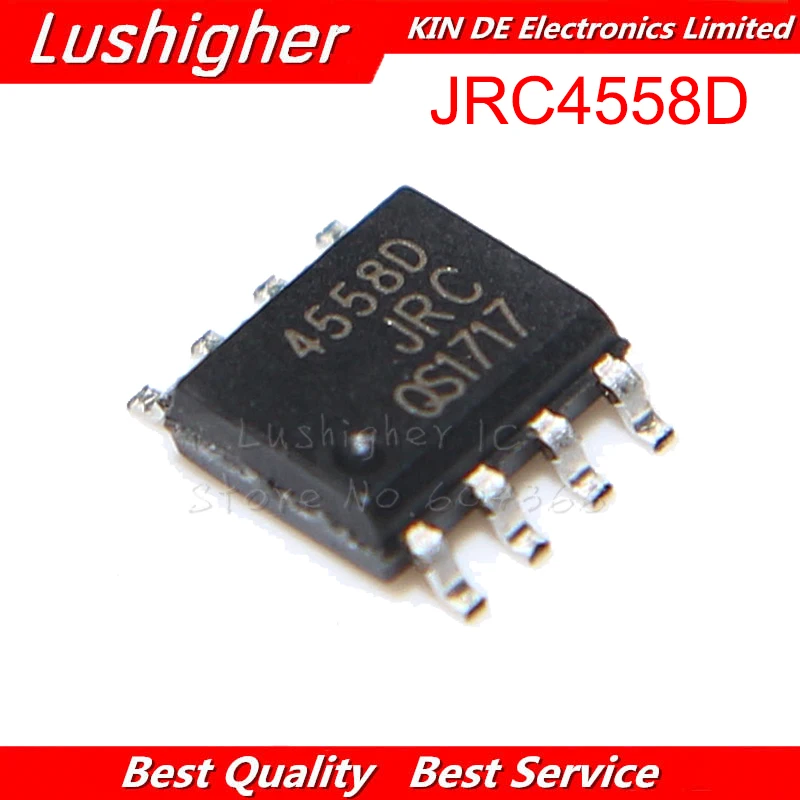 

100PCS JRC4558D SOP8 NJM4558D SOP 4558 SMD 4558D JRC44558 Dual OP AMP