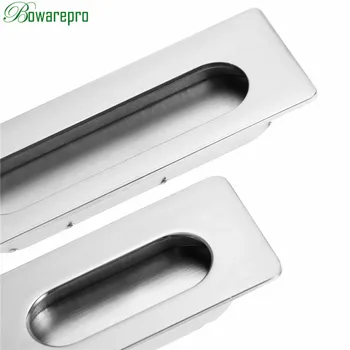 1PCS Hidden Recessed Furniture Handle Stainless Steel Round Square Kitchen Cabinet Drawer Cupboard Pull Door Handles