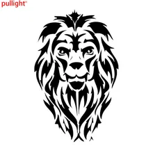 Autocollant tête de Lion en vinyle, 8.4x13CM, décoratif, style de voiture, pour motos et voitures