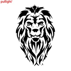Autocollant tête de Lion en vinyle, 8.4x13CM, décoratif, style de voiture, pour motos et voitures 