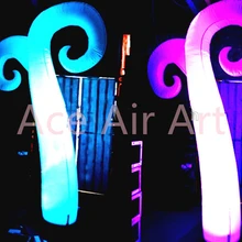 Тафта Свадебные Надувные хорошая форма бычьего рога светильник Ночной клуб украшения светодиодный столбы со скидкой