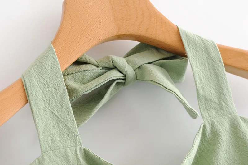 Shemujersky Green Halter Tops Summer Off Shoulder Streetwear Bandage Cropped Sexy Ruffles Women Crop Tops