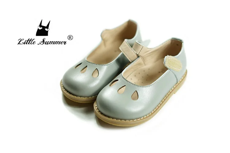 

Hollow Water droplets Genuine Leather Children Casual shoes Girls shoes Girls Flat shoes Princess shoes 13.5-17.5cm