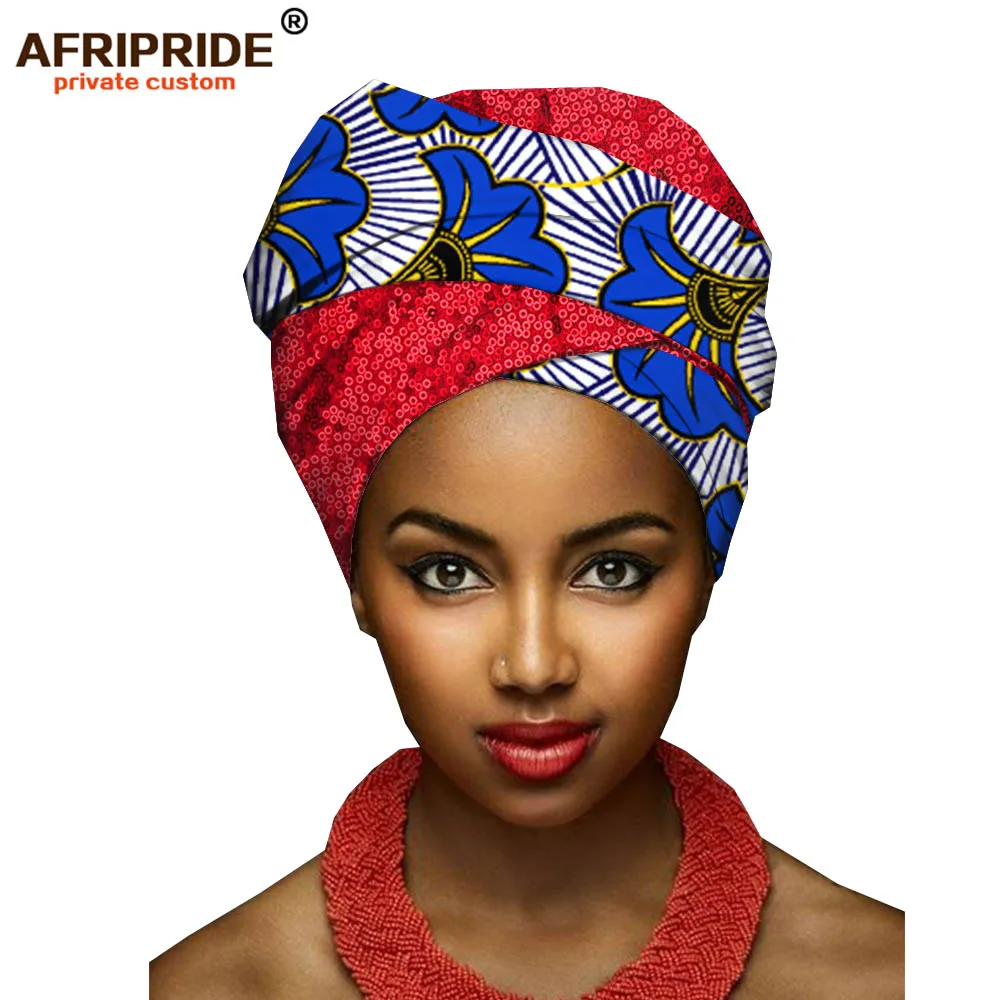 

2019 African Headwrap Ankara Headscarf Traditional Headtie Scarf Turban 100% Cotton Wax head band scrunchie AFRIPRIDE A19H005