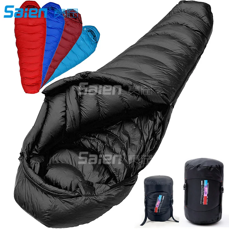 LMR Outdoors Ultralight Mummy Down Sleeping Bag for camping with