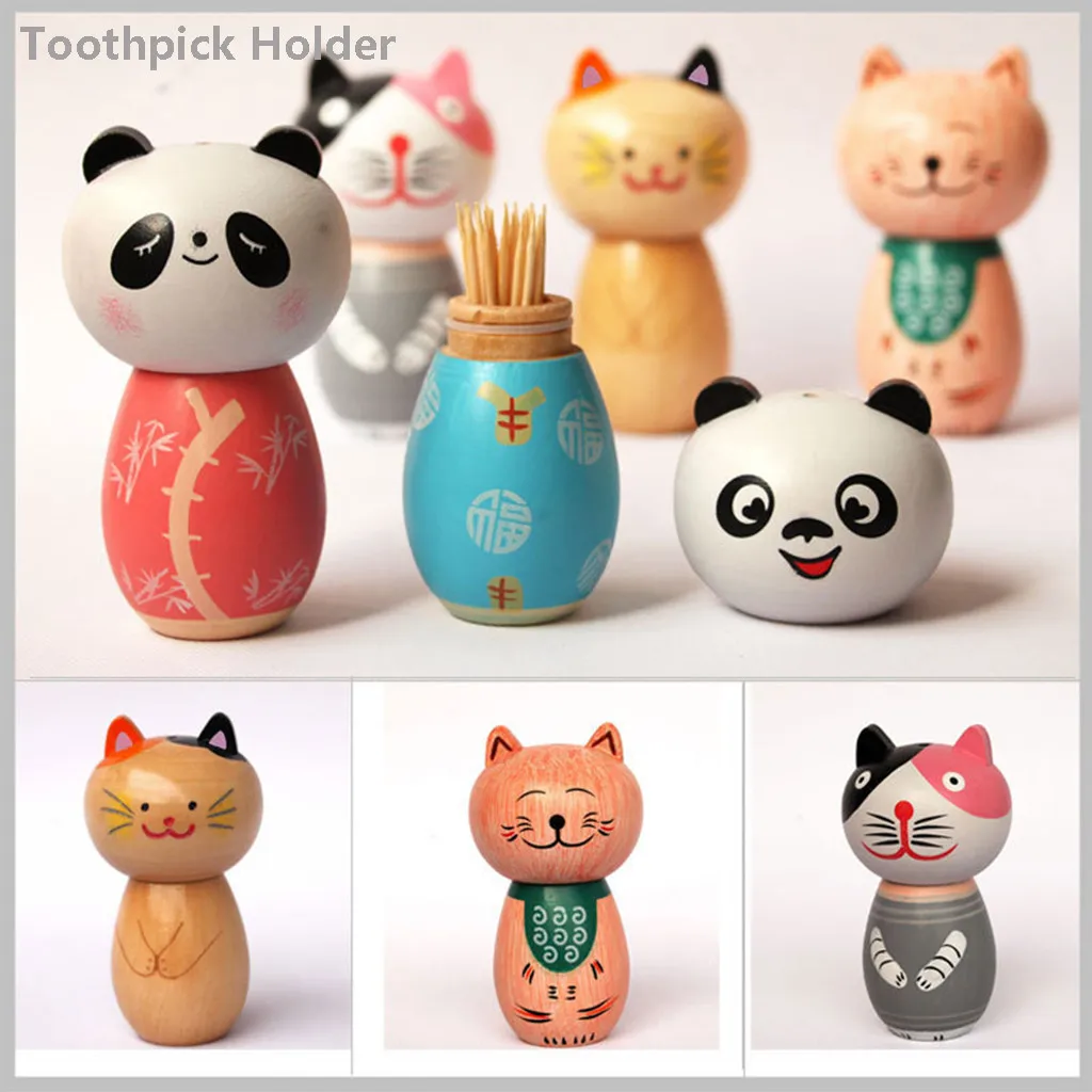 

Automatic Toothpick Holder Wheat Fiber Container European Style Home Decor Toothpick Storage Box Organizer Toothpick G604