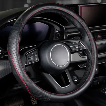 

fashion Genuine leather universal car steering wheel covers auto protector for acura mdx rdx zdx jaguar f-pace xf xj xjl XE x351
