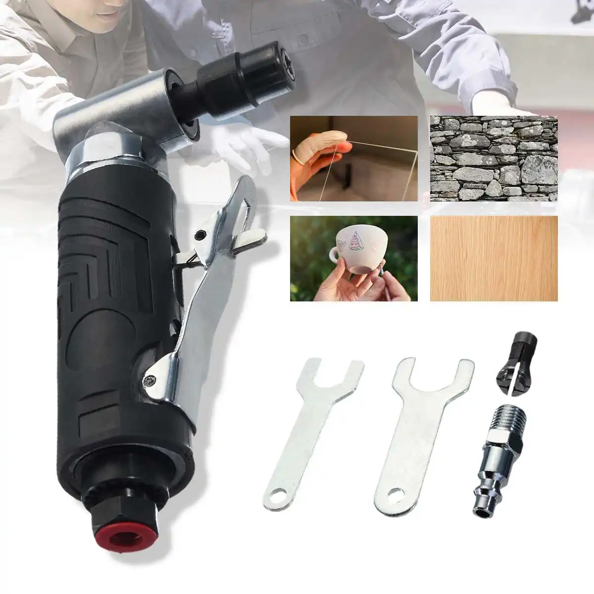 

Pneumatic Die Grinder Micro Air Die Grinder Tools Great Grinding Gas Polishing Machine and 2-Inch Angle Sander