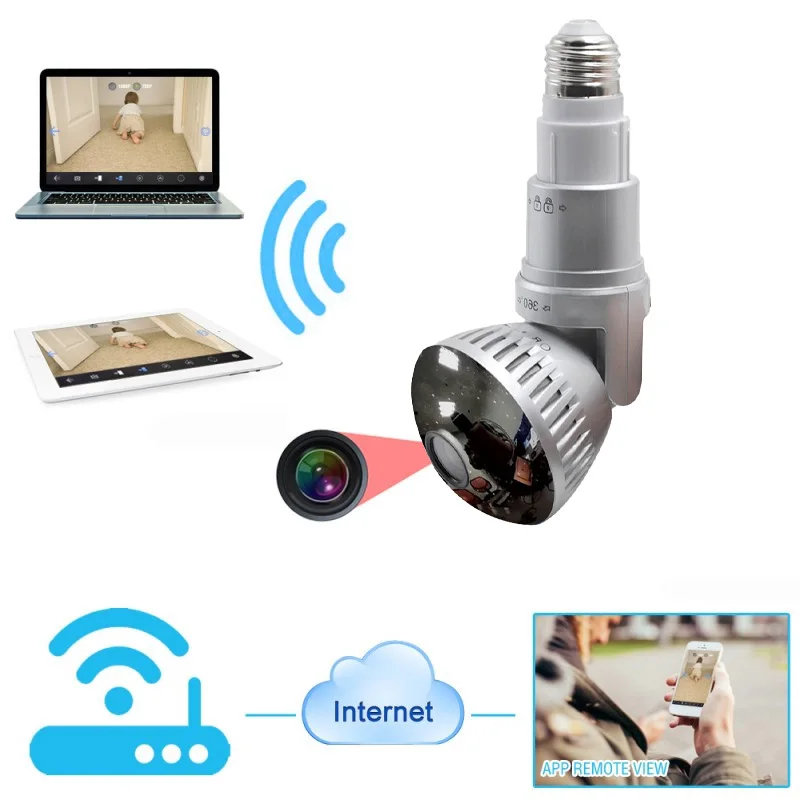 IB 185WM HD 960 P 1.3MP P2P Wi Fi IP сетевая лампочка зеркало Камера Ночное видение обнаружения