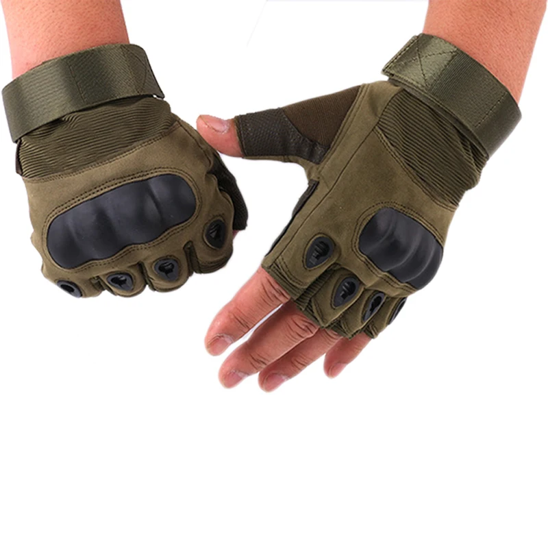 Men's Tactical Gloves Military Army Fingerless Gloves Outdoor Sports Anti-Slip Shooting Paintball Airsoft Bicycle Gloves