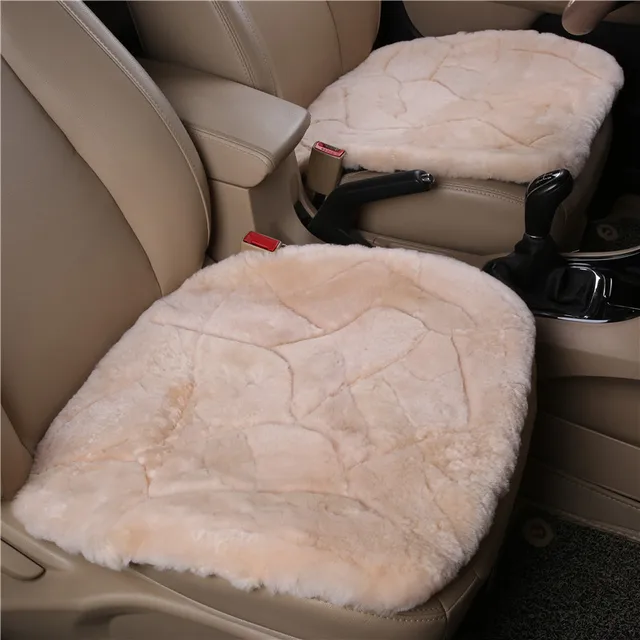 100 genuine wool genuine sheepskin 3 pieces car seat cover setin