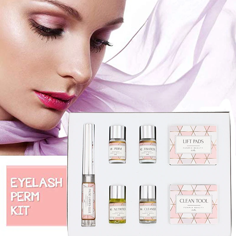 

Pro Mini Eyelash Perming Kit Lashes Lifting Cilia Lift Extension Perm Set with Rods Glue Growth Treatments Suitable for Salon