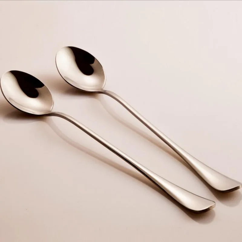 

Stainless Steel Coffee Spoon Long Handle Barista Tools Scoop Tea Ice Cream Cocktail Stirring Spoon For Kitchen Decoration