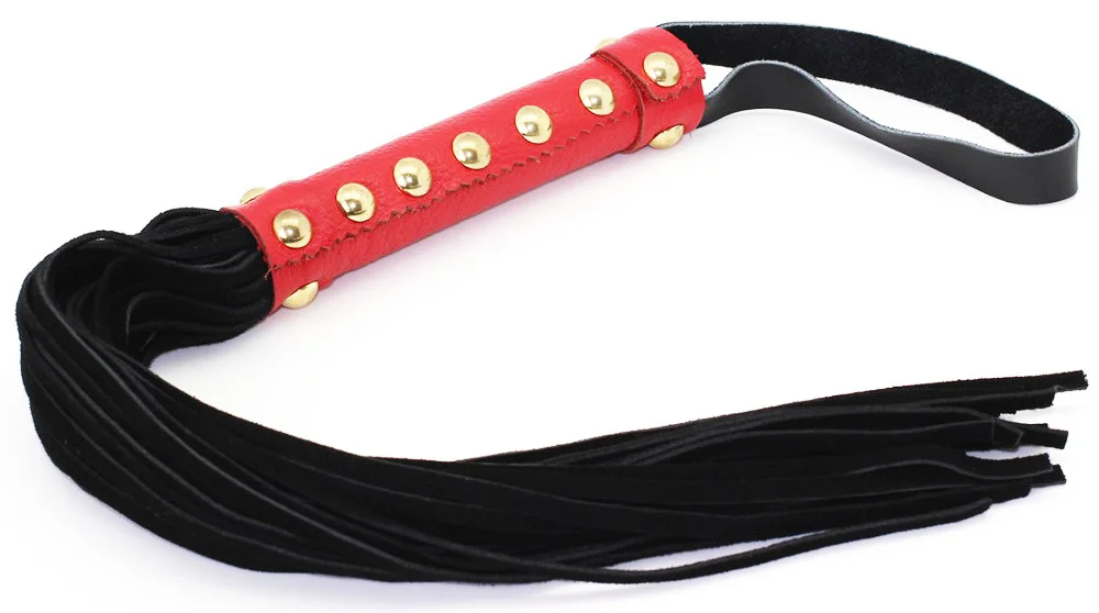 48cm suede leather sex flogger whip,bondage spanking whip or couples ...