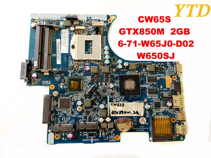 Оригинальная материнская плата для ноутбука Hasee CW65S W650SJ GTX850M 2 Гб 6-71-W65J0-D02