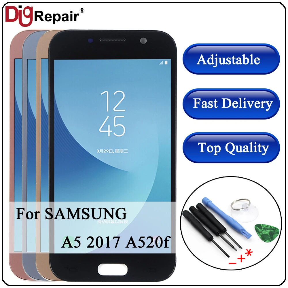 

a520 lcd 5.0" For SAMSUNG GALAXY A5 2017 A520 SM-A520F LCD Display Touch Screen Digitizer Assembly For samsung a5 2017 A520f LCD